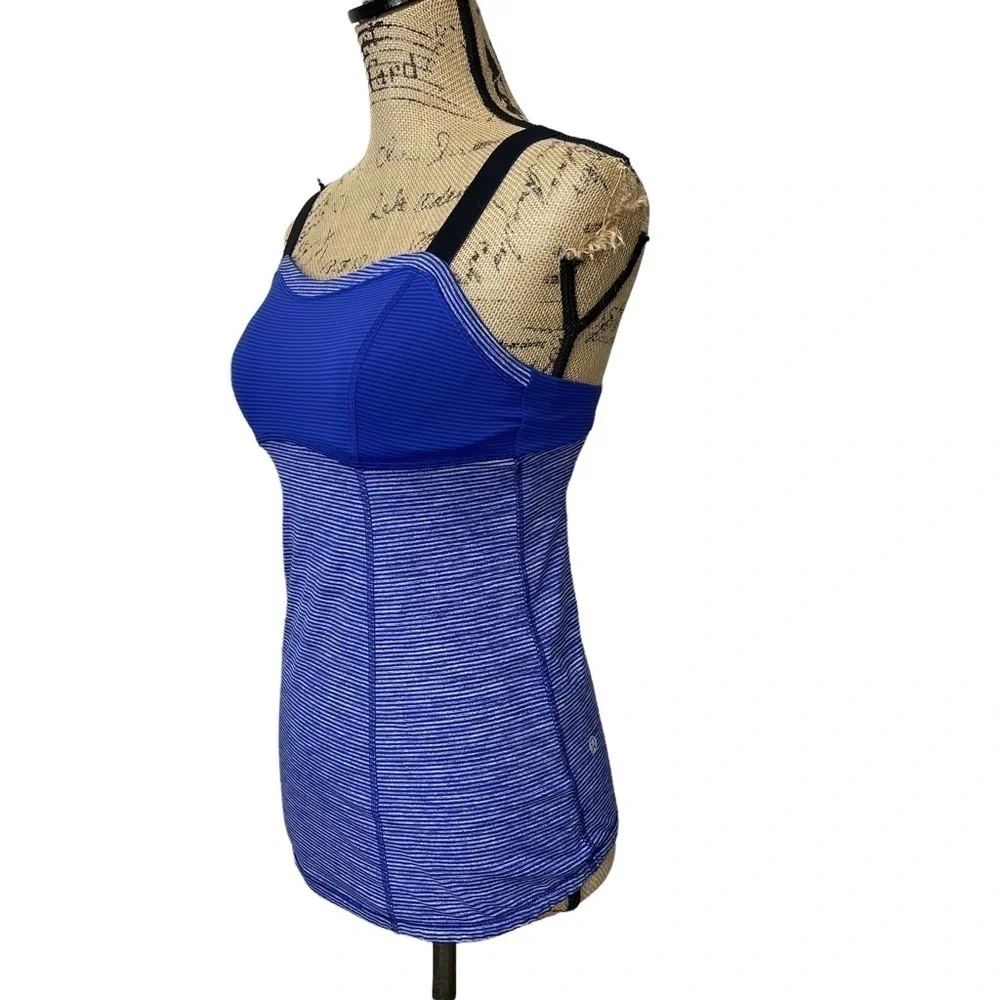 Lululemon Purple Cross Back Work Out Yoga Running Athletic Tank